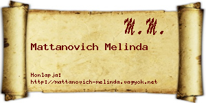 Mattanovich Melinda névjegykártya